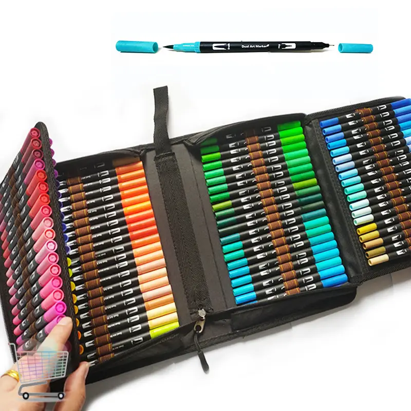 Акварельні Color pencil AND 100 CD Художні Маркери із сумкою для малювання - Image 3