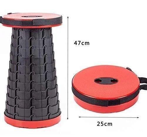 Складаний туристичний стілець 47 см Telescopic stool / Складаний телескопічний стілець для пікніка, риболовлі - Зображення 3