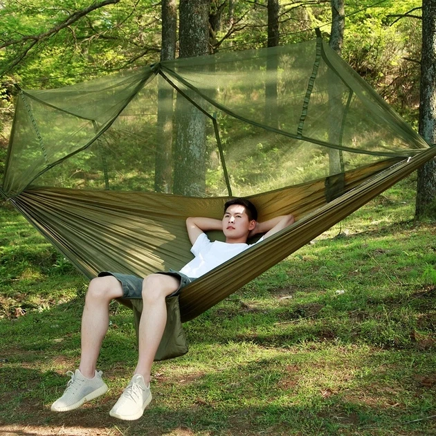 Туристичний гамак із москітною сіткою Hammock With Net ARMY - Image 2