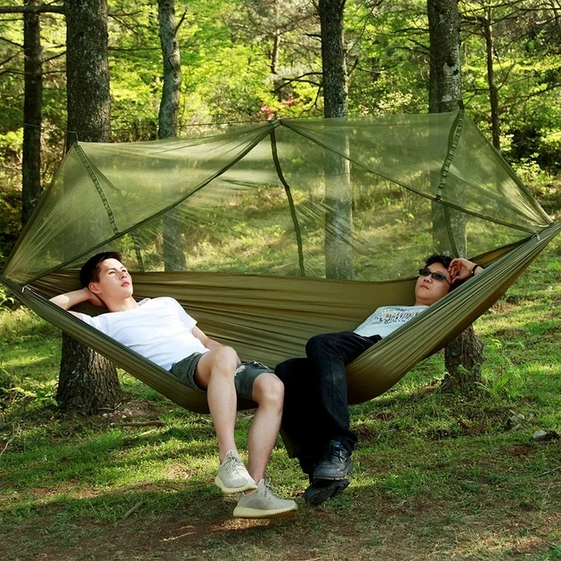 Туристичний гамак із москітною сіткою Hammock With Net ARMY - Image 3