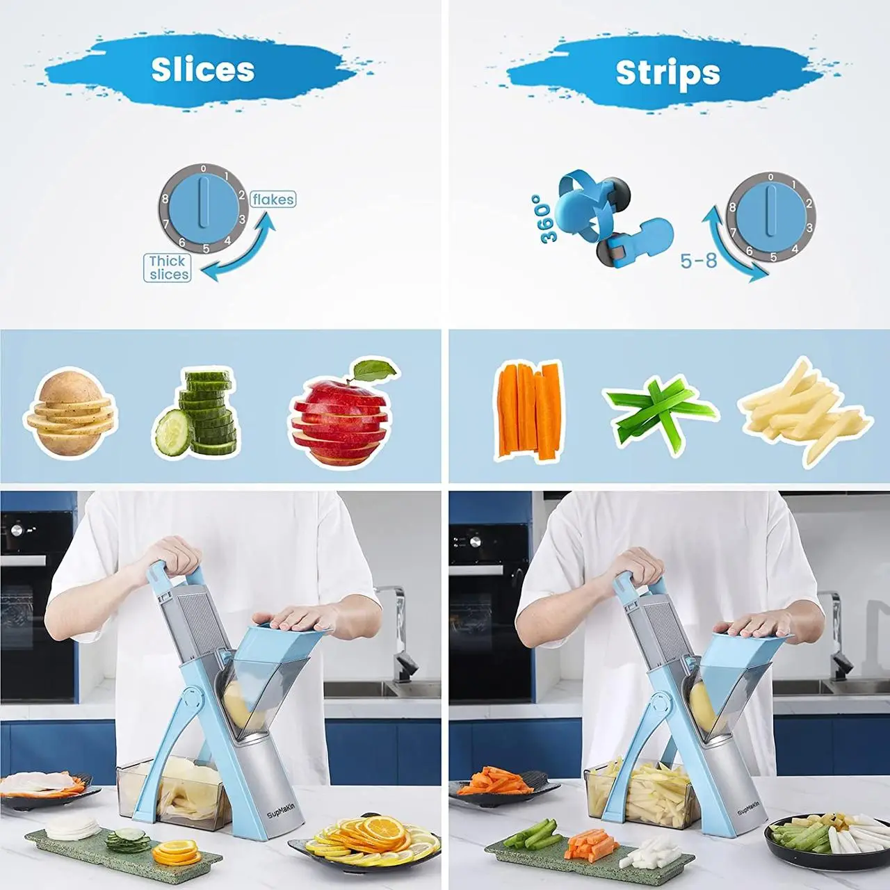 Подрібнювач овочів Vegetable cutter 223-6 - Зображення 6