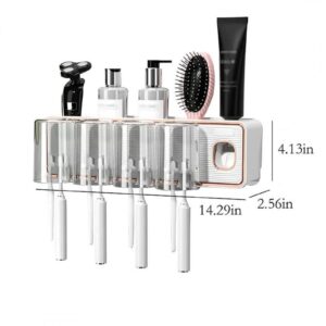 Диспенсер-поліцю для зубних приладдя з 4 склянками Toothbrush holder 223-55