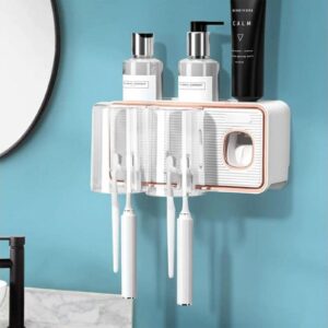 Диспенсер-поліцю для зубних приладдя з 2 склянками Toothbrush holder 223-54