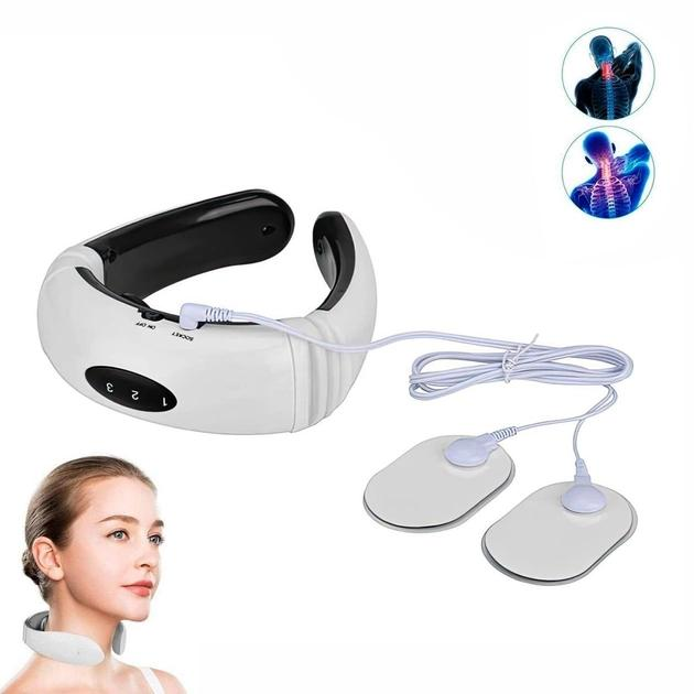 Електромасажор для шиї Neck Massager HX-5880 шийний коміровий вібромасажер 223-37 - Зображення 4