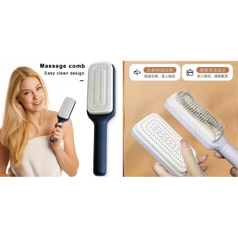 Гребінець масажний самоочисний Hair straightener - Зображення 3
