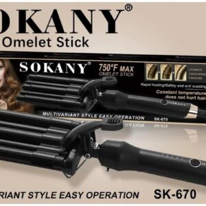 Плойка для волосся керамічна Sokany SK-670 широкий стайлер для завивання волосся голлівудські локони 5 хв. 45 Вт