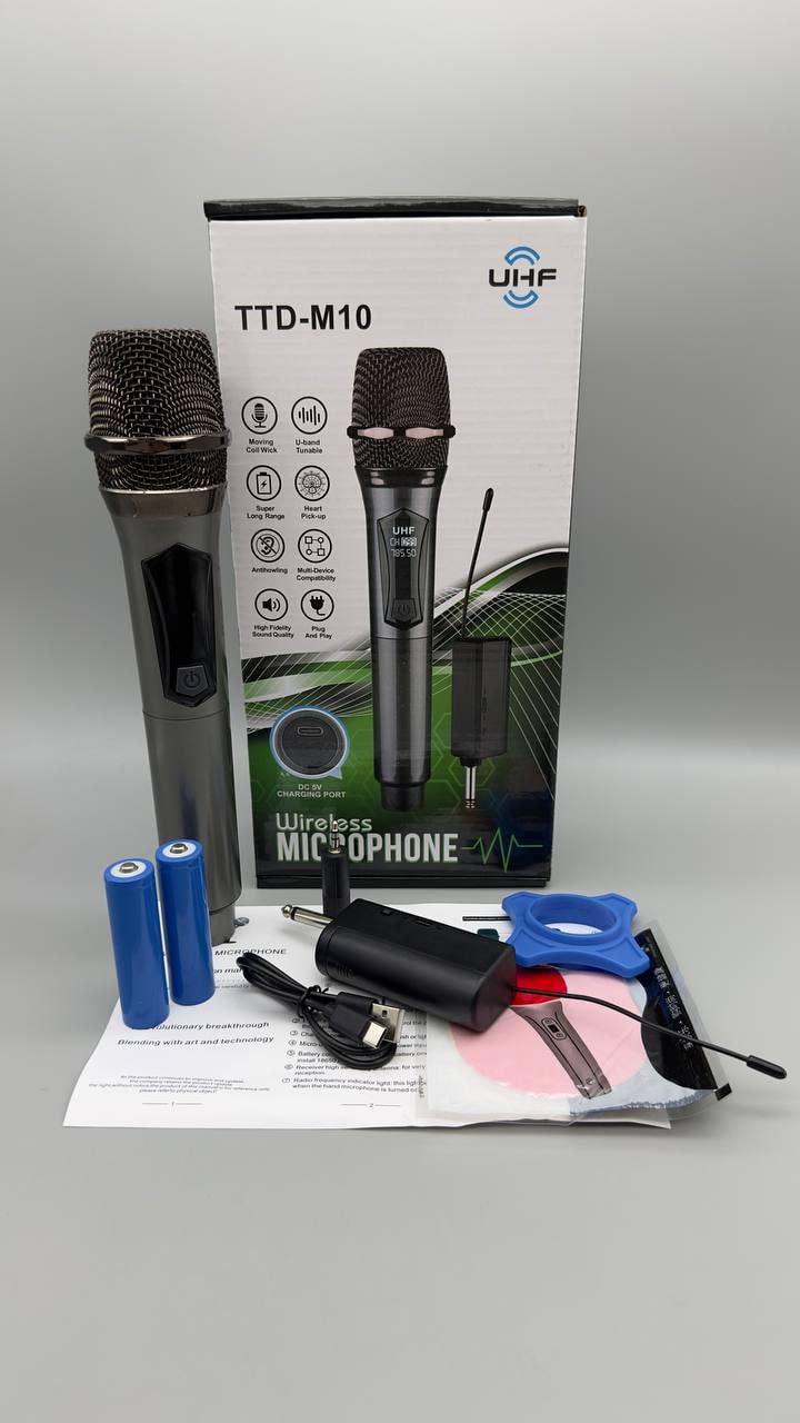 Мікрофон бездротовий + караоке Bluetooth UHF TTD-M10