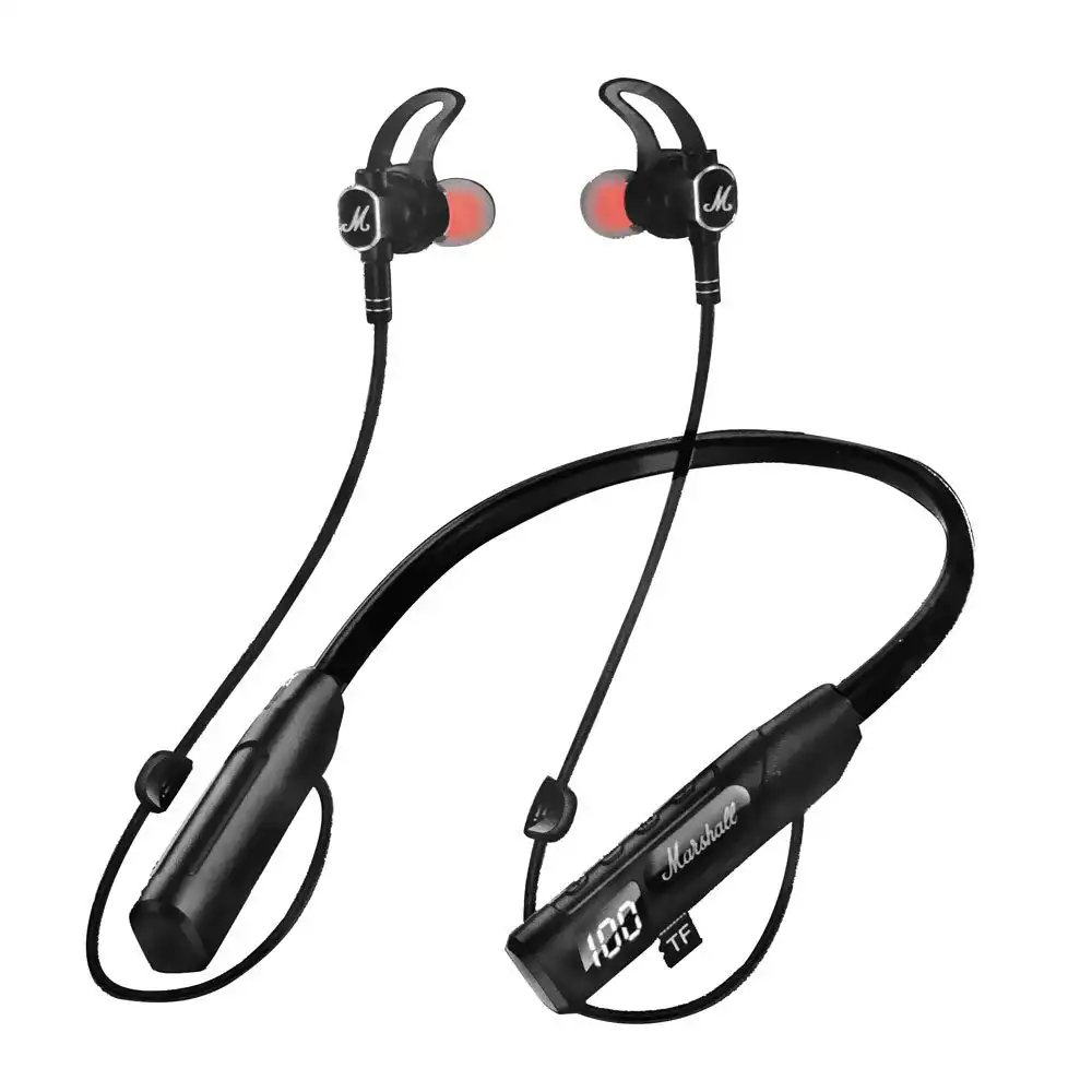 Навушники Bluetooth Marshall MJ-6977 з LED дисплеєм та шкіряним обідком - Image 3