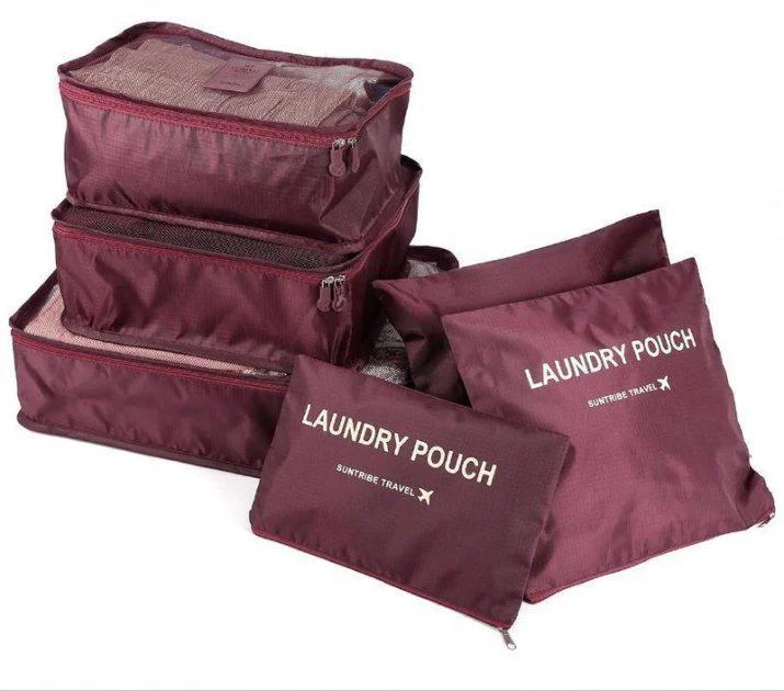 Набір дорожніх органайзерів для мов Laundry Pouch (Бордовий)