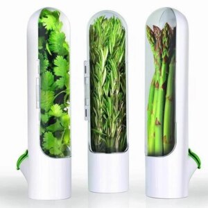 Контейнер для зберігання зелені Herb Saver зберігає свіжість зелені на довгий термін