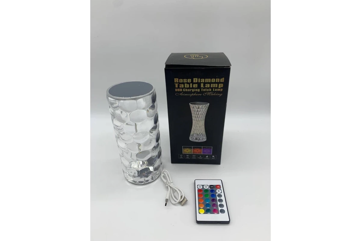Настільна лампа (Акумуляторна) нічник Алмаз RGB NEW Crystal Lamp Diamond - Image 2