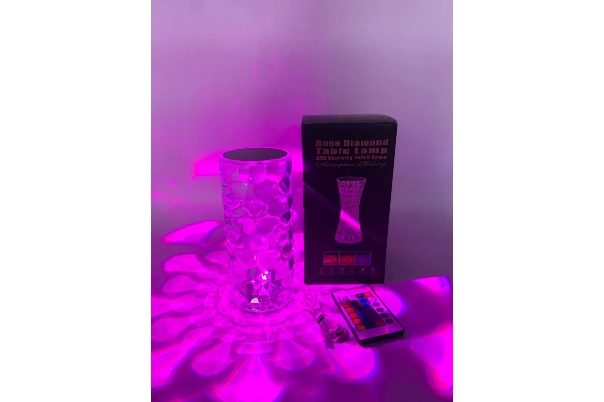 Настільна лампа (Акумуляторна) нічник Алмаз RGB NEW Crystal Lamp Diamond - Image 3