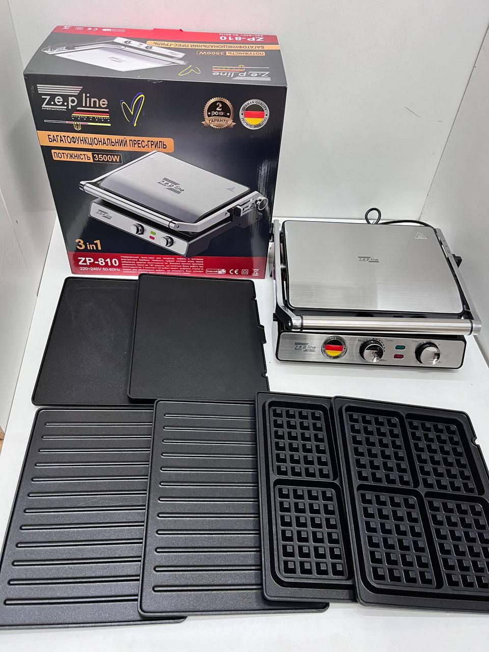 Багатофункціональний прес-гриль 3в1 Zepline ZP-810 3500W - Зображення 6