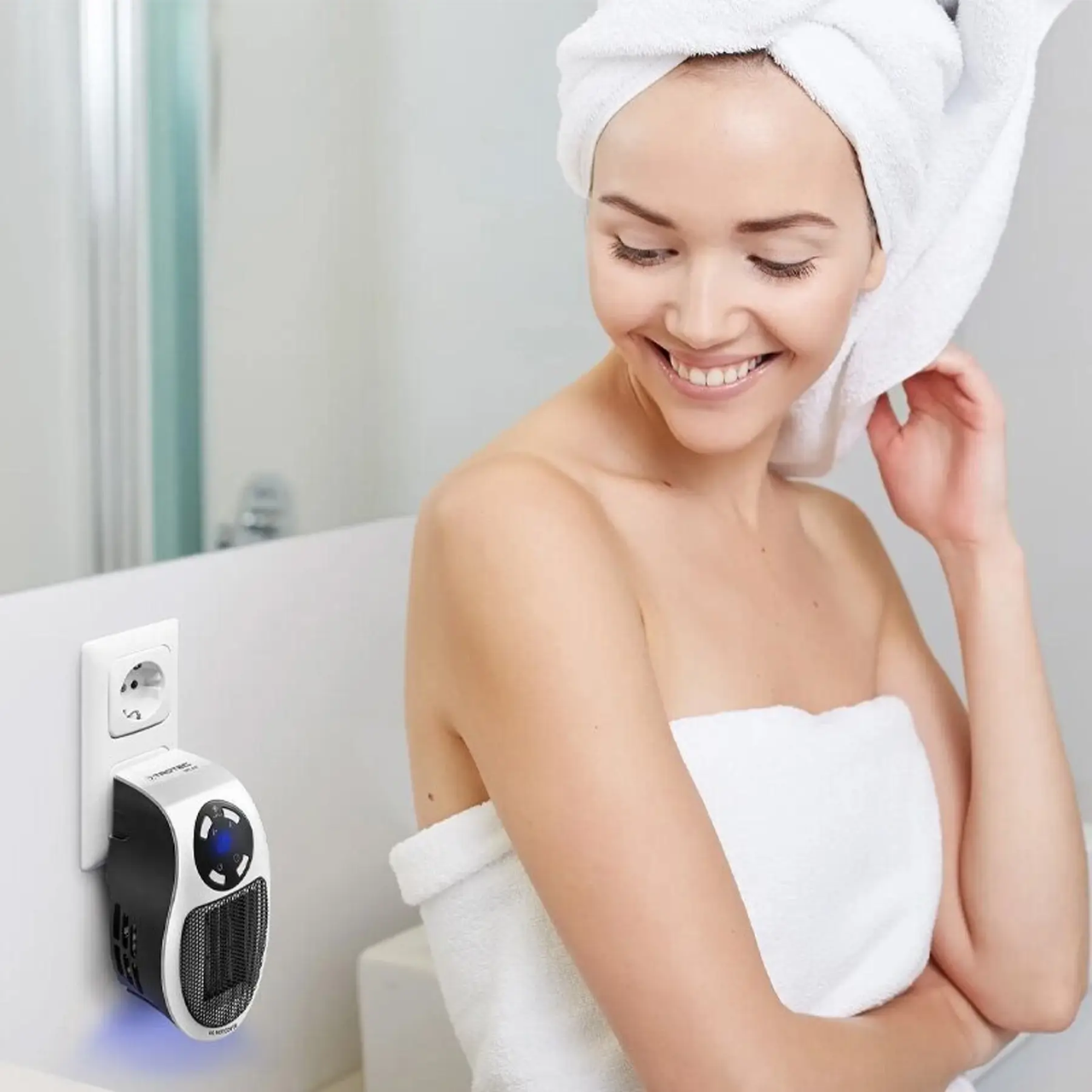 Портативний нагрівач Portable Heater з LCD (500 Ватт) дисплеєм та пультом керування - Зображення 2
