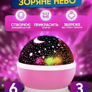 Проектор зоряного неба нічник Star Dream (Рожевий)