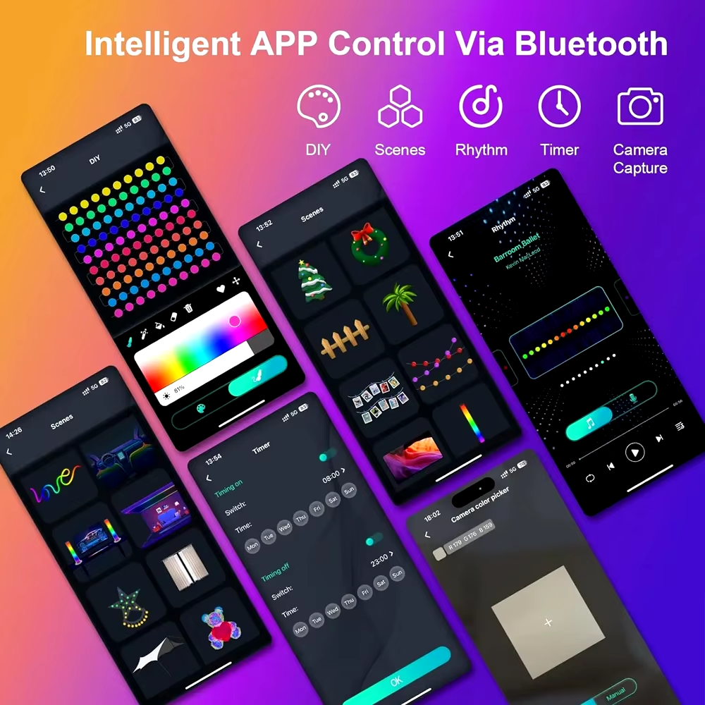 Гірлянда Матова кулька (SFK-03) 10 м APP Bluetooth (USB) + пульт - Зображення 3