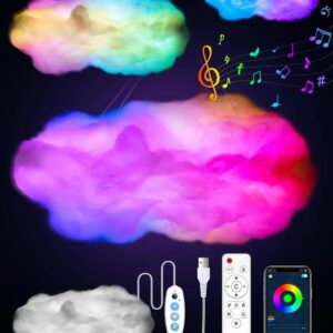 Світлодіодна 3D LED лампа у вигляді хмари з керуванням від телефону-пульта та RGB підсвічуванням Cloud Light