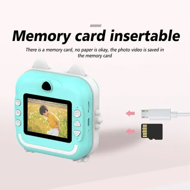 Дитячий фотоапарат з функцією моментального друку фото Print Camera Q5 - Image 6
