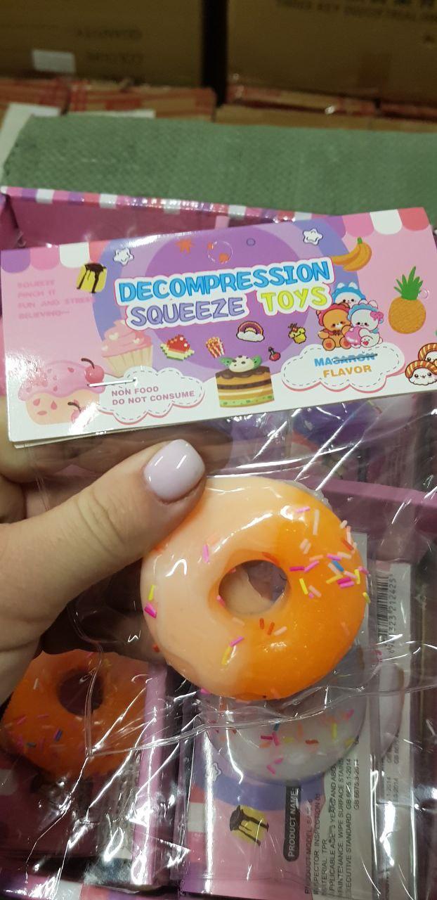 Таба Лапка Squeeze м'яка іграшка антистрес сквіш Пончік - Зображення 3
