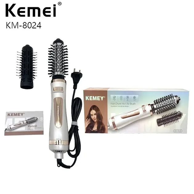 Фен-щітка для волосся Kemei KM-8024, 800 Вт (стайлер для волосся)