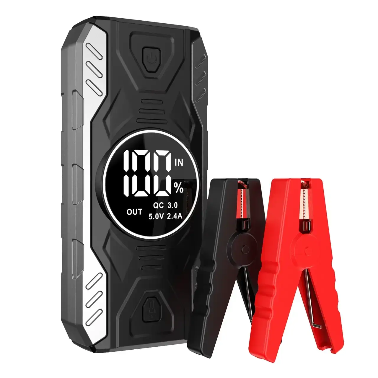 Пускозарядний пристрій на 11900 мАг з дисплеєм та ліхтариком JUMPSTARTER QY19 - Image 6