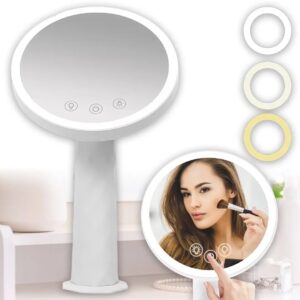 Сенсорне зеркало для макияжа з LED лампою на акумуляторі TVT-09