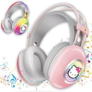 Навушники Bluetooth накладні з RGB підсвічуванням та Hello Kitty PG-706H