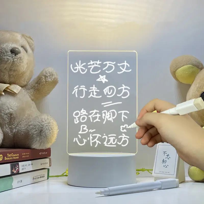 Нічник-дошка акрилова з підсвічуванням та маркером LAMP 3D USB 175×125×4 мм - Image 3
