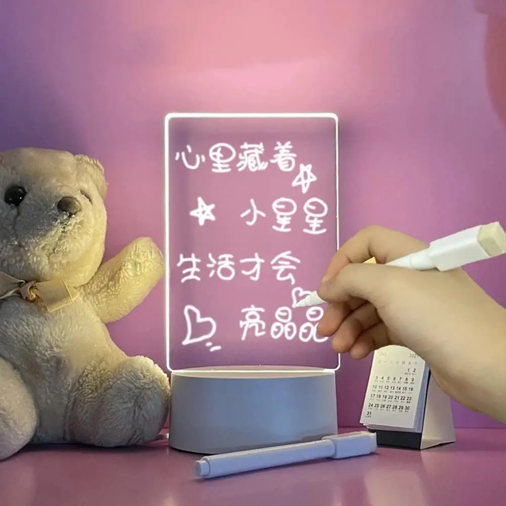 Нічник-дошка акрилова з підсвічуванням та маркером LAMP 3D USB 175×125×4 мм - Image 4