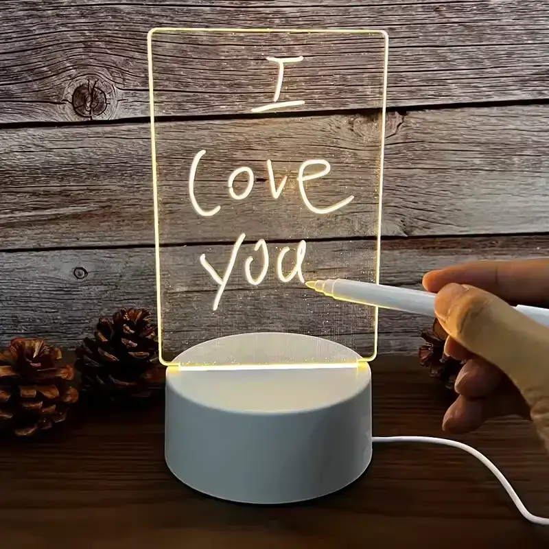 Нічник-дошка акрилова з підсвічуванням та маркером LAMP 3D USB 175×125×4 мм - Image 5