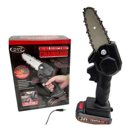 Акумуляторна пилка на 24V сучкоріз для обрізки дерев Electric Chainsaw в коробці - Image 2