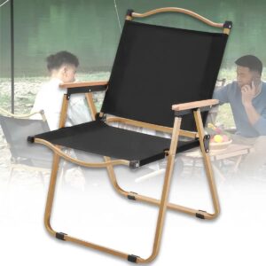 Складний металевий стілець 76х50х51 см з тканинним сидінням та спинкою STD-04