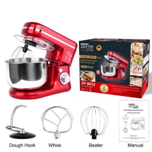 Кухонний тістоміс міксер 3в1 на 3500Вт 5літрів Zepline ZP-9832 Червоний