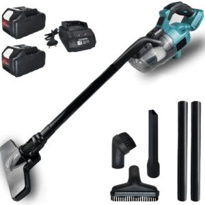 Пилосос бездротовий з 2 аккумуляторами 20В 4Ач і насадками Patuo Синій