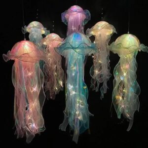 Світлий декор Медуза на батарейках Jellyfish lamp