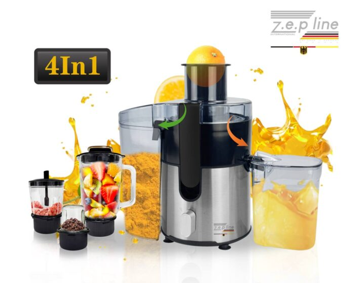 Соковитискач 4 в 1 Блендер-Міксер-Подрібнювач Zepline ZP122 з потужністю 3000Вт