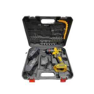 Шурупокрут із набором інструментів, із насадками в кейсі + 2 аккумулятори 64V (Vs-113)