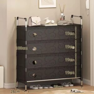 Полиця/шафа для взуття (SKLM-31/SLXJ6205H (Чорна) (метал+пластик))