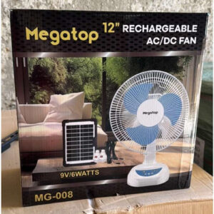 Портативний акумуляторний вентилятор з сонячною батареєю Megatop (MG008)