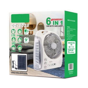 Портативний акумуляторний вентилятор з сонячною батареєю 6в1 (GD-8028/N283)
