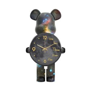 Настінний час Фігурка Медведь Bearbrick Космічний 30 см NCH-31-60
