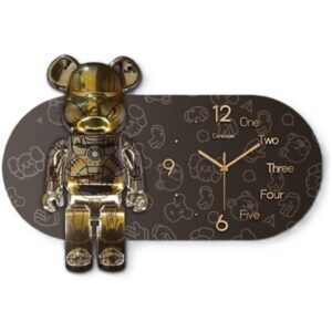 Часи настінні овальні "Ведмедик" з LED підсвічуванням (NCH-40-60)