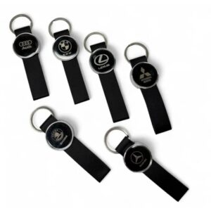 Брелок Eco шкіряний з логотипом (BMW, Audi, Volkswagen, Mercedes-Benz, Porsche, Toyota, Lexus)