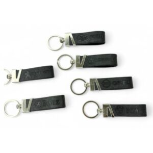 Брелок Еко шкіряний плоский логотип з тисненням (BMW, Audi, Mercedes-Benz, Toyota, Lexus)