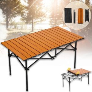 Складаний туристичний прямокутний стіл 95х55х50 см із чохлом STD-08 Коричневий