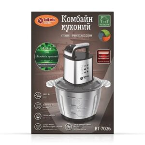 Комбайн кухоній подрібнювач Блисківка 3,0л 2000Вт BITEK BT-7026
