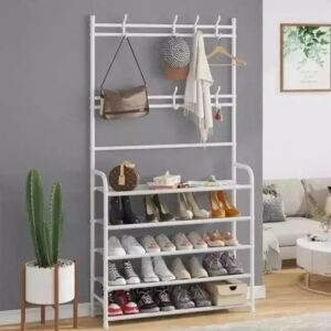 Універсальна вішалка для одягу New simple floor clothes rack size 60X29.5X151 см Білий