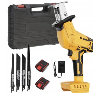 Портативна акумуляторна шабельна пилка лобзик 48V 2АКБ YELLOW