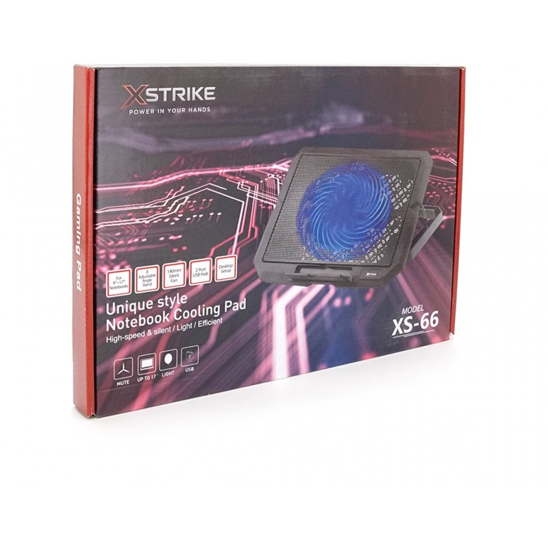Підставка для ноутбука з вентилятором 10-17 дюймів XSTRIKE XS-66