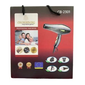 Фен для волосся 3000Вт + дифузор та концентратор, Crownberg CB2301